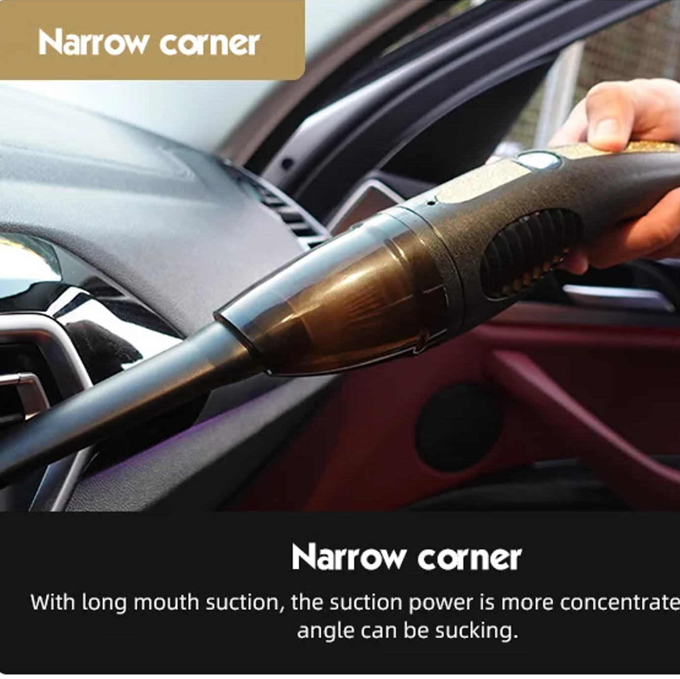 ASTE Mini Cordless Electric Car Vacuum Cleaner by USB, High Power