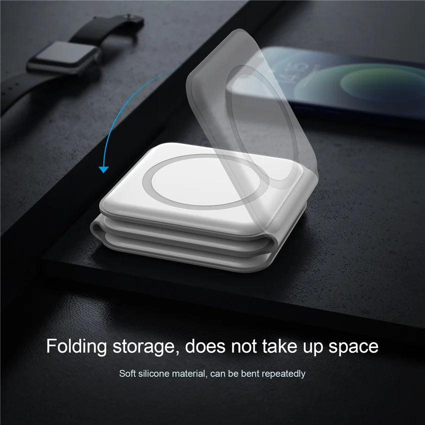 15W 3 in 1 Magnetic Wireless Charger Pad for iPhone 14 13 12