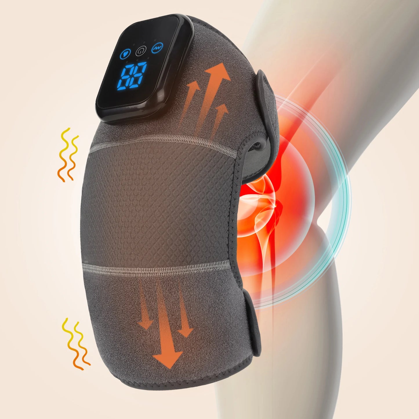 Appareil de massage chauffant pour les jambes, les épaules et les genoux – Soulagement de la douleur