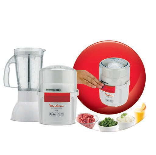 Moulinette 800W avec bol 1.5L Blanc-AR6801EG