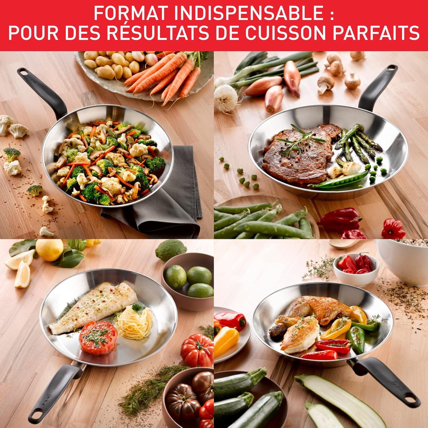 Tefal Poêle Inox 28cm Primary-E3080604