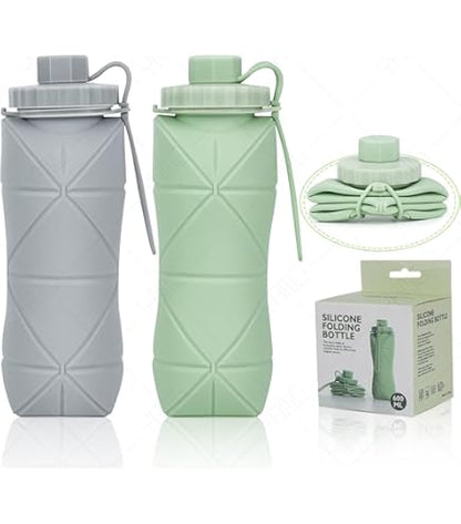 🥤 Gourdes Pliables en Silicone Alimentaire – 600 ml