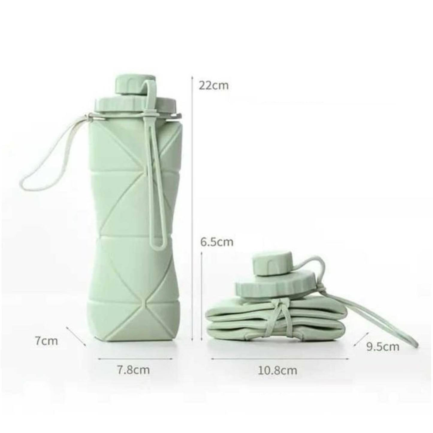 🥤 Gourdes Pliables en Silicone Alimentaire – 600 ml