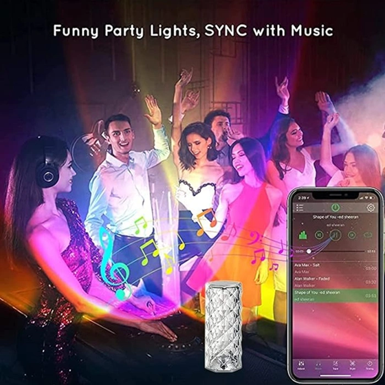 Lampe Musicale en Cristal LED avec Bluetooth