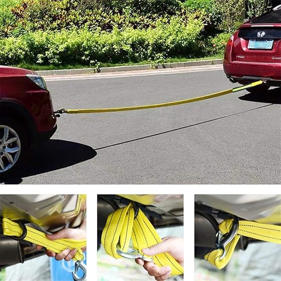 Câble de remorquage pour Voiture Jaune 5 tonnes 4 metre