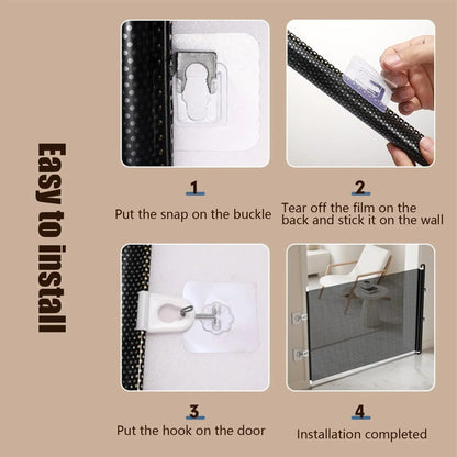 Barrière Sécurité Rétractable Maille - Protection Enfant et animaux domestique